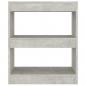 Preview: Bücherregal/Raumteiler Betongrau 60x30x72 cm