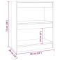 Preview: Bücherregal/Raumteiler Hochglanz-Weiß 60x30x72 cm
