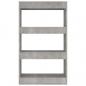 Preview: Bücherregal/Raumteiler Betongrau 60x30x103 cm Holzwerkstoff