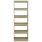Preview: Bücherregal/Raumteiler Sonoma-Eiche 60x30x166 cm Holzwerkstoff