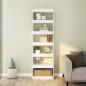 Preview: Bücherregal/Raumteiler Hochglanz-Weiß 60x30x198 cm