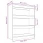 Preview: Bücherregal/Raumteiler Schwarz 80x30x103 cm Holzwerkstoff