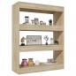Preview: ARDEBO.de - Bücherregal/Raumteiler Sonoma-Eiche 80x30x103 cm Holzwerkstoff
