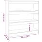 Preview: Bücherregal/Raumteiler Hochglanz-Weiß 100x30x103 cm