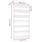 Preview: ARDEBO.de - Bücherregal/Raumteiler Sonoma-Eiche 100x30x198 cm Holzwerkstoff