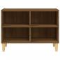 Preview: TV-Schrank mit Massivholz-Beinen Braun Eiche-Optik 69,5x30x50cm