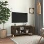 Preview: TV-Schrank mit Massivholz-Beinen Räuchereiche 103,5x35x50 cm