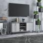 Preview: ARDEBO.de - TV-Schrank mit Metallbeinen Grau Sonoma 103,5x35x50 cm