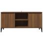 Preview: TV-Schrank mit Metallbeinen Braun Eichen-Optik 103,5x35x50 cm