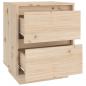 Preview: Nachttische 2 Stk. 40x35x50 cm Massivholz Kiefer