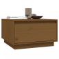 Preview: Couchtisch Honigbraun 55x56x32 cm Massivholz Kiefer