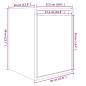 Preview: Wandschrank Weiß 30x30x40 cm Massivholz Kiefer