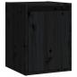 Preview: Wandschrank Schwarz 30x30x40 cm Massivholz Kiefer