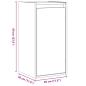 Preview: Wandschrank Honigbraun 30x30x60 cm Massivholz Kiefer