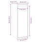 Preview: Wandschrank Weiß 30x30x80 cm Massivholz Kiefer