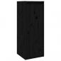 Preview: Wandschrank Schwarz 30x30x80 cm Massivholz Kiefer