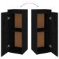 Preview: Wandschrank Schwarz 30x30x80 cm Massivholz Kiefer