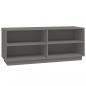 Preview: Schuhregal Grau 110x34x45 cm Massivholz Kiefer