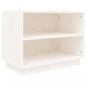 Preview: Schuhschrank Weiß 60x34x45 cm Massivholz Kiefer