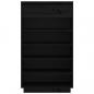 Preview: Schuhregal Schwarz 60x34x105 cm Massivholz Kiefer