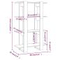 Preview: Bücherregal/Raumteiler Braun Eichen-Optik 80x30x123,5 cm