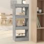 Preview: ARDEBO.de - Bücherregal/Raumteiler Grau Sonoma 40x30x103 cm Holzwerkstoff