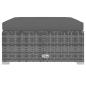 Preview: 9-tlg. Garten-Lounge-Set mit Kissen Grau Poly Rattan