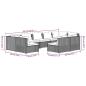 Preview: 9-tlg. Garten-Lounge-Set mit Kissen Braun Poly Rattan