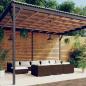 Preview: ARDEBO.de - 10-tlg. Garten-Lounge-Set mit Kissen Braun Poly Rattan