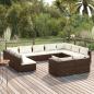 Preview: ARDEBO.de - 11-tlg. Garten-Lounge-Set mit Kissen Braun Poly Rattan