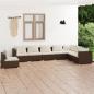 Preview: ARDEBO.de - 8-tlg. Garten-Lounge-Set mit Kissen Poly Rattan Braun