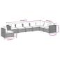 Preview: 8-tlg. Garten-Lounge-Set mit Kissen Poly Rattan Braun