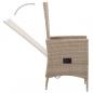 Preview: 7-tlg. Garten-Essgruppe mit Auflagen Beige