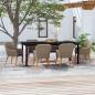 Preview: ARDEBO.de - 7-tlg. Garten-Essgruppe mit Kissen Braun