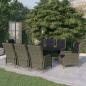 Preview: ARDEBO.de - 9-tlg. Garten-Essgruppe Braun