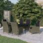 Preview: ARDEBO.de - 7-tlg. Garten-Essgruppe Braun
