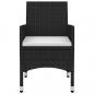 Preview: 7-tlg. Garten-Essgruppe mit Kissen Poly Rattan und Glas