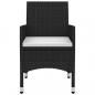 Preview: 9-tlg. Garten-Essgruppe mit Kissen Poly Rattan und Glas