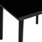 Preview: Garten-Esstisch Schwarz 200x100x74 cm Stahl und Glas