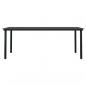 Preview: Garten-Esstisch Schwarz 200x100x74 cm Stahl und Glas