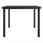 Preview: Garten-Esstisch Schwarz 200x100x74 cm Stahl und Glas