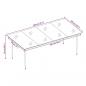 Preview: Garten-Esstisch Schwarz 200x100x74 cm Stahl und Glas