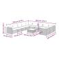 Preview: 12-tlg. Garten-Lounge-Set mit Kissen Poly Rattan Grau