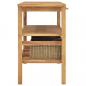 Preview: ARDEBO.de - Waschtisch mit 3 Körben Massivholz Teak 132x45x75cm