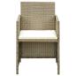 Preview: 4-tlg. Garten-Lounge-Set mit Auflagen Beige Poly Rattan