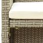 Preview: 4-tlg. Garten-Lounge-Set mit Auflagen Beige Poly Rattan