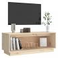 Preview: TV-Schrank 90x35x35 cm Massivholz Kiefer