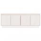 Preview: TV-Schrank Weiß 110x34x40 cm Massivholz Kiefer