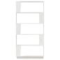 Preview: Bücherregal/Raumteiler Weiß 80x25x163,5 cm Massivholz Kiefer