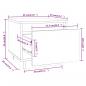 Preview: Nachttisch 35x34x32 cm Massivholz Kiefer